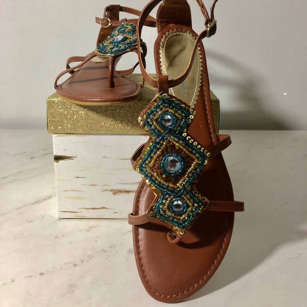 Sequin and dazzle Sandals